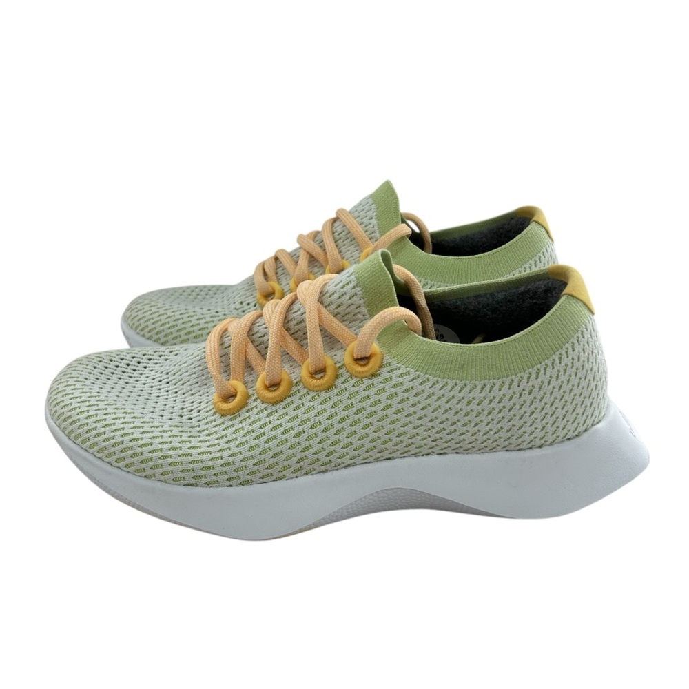 ALLBIRDS TD Tree Dasher Green + White Sneakers 8